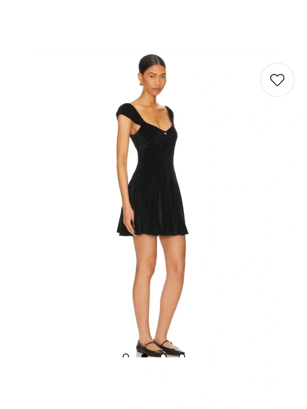 Free People x REVOLVE Rose Marie Mini in black velvet size XS